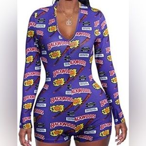 Backwoods Purple Romper/Short Jumpsuit Long Sleeve
